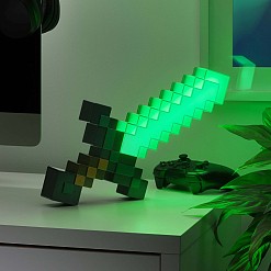 Lámpara Minecraft en forma de espada de diamante