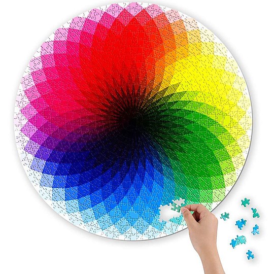 Un puzzle circular lleno de color