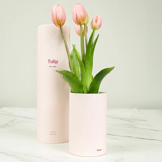 Tulipanes artificiales realistas con aroma floral