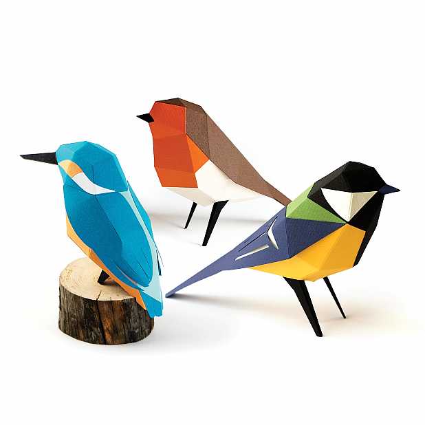 Especializarse Consejo moneda Figuras de papel 3D de pájaros de Plego. Curiosite