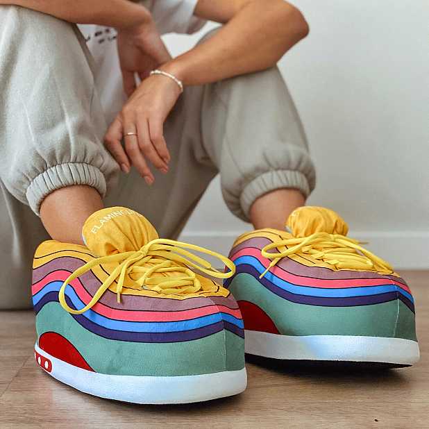 Zapatillas de andar por casa multicolores . Curiosite