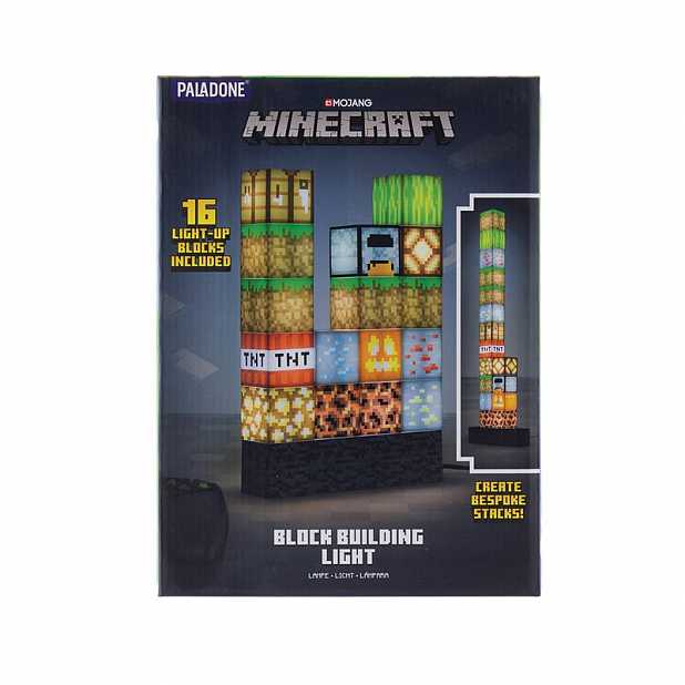 Paladone Minecraft - Lámpara de construcción de bloques con licencia, 16  bloques de luz personalizables, decoración interactiva, juguete y luz