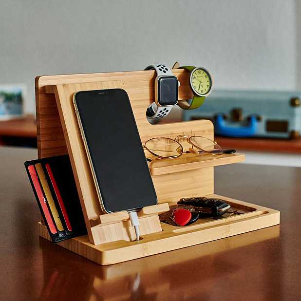 Regalo organizador de escritorio de madera para hombres y mujeres,  accesorios de escritorio de oficina para el regalo del mejor amigo -   España