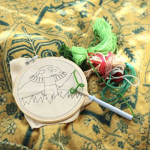 Arte en Casa-Aguja mágica para bordado ruso Punch Needle set*3