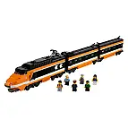 La versión de LEGO Creator de un tren de alta velocidad