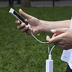 El cable cargador para iPhone 5 y 6 de tejido de nylon