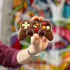 Mando de la play hecho de chocolate