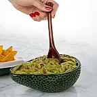 Bol para guacamole en forma de aguacate