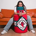 Cojín hinchable gigante en forma de salsa picante