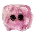 Besa sin miedo a este Peluche Microbio