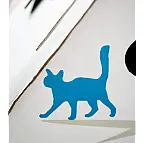 Detalle de la Casa Deco: un gato azul