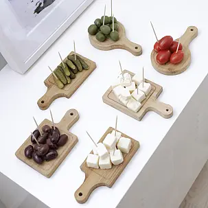 Mini tablas de cocina para servir el aperitivo