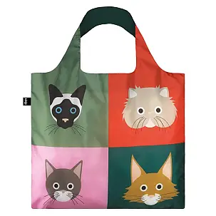 Bolsa reutilizable de tela con gatos de Stephen Cheetham estampados