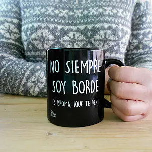 Taza con mensaje para bordes