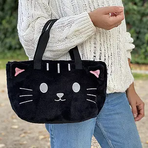 Bolsa isotérmica con forma de gato negro