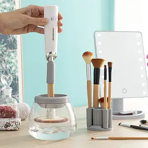 Limpiador y secador automático de brochas de maquillaje