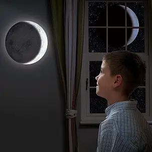 Lámpara con forma de luna que cambia de fase