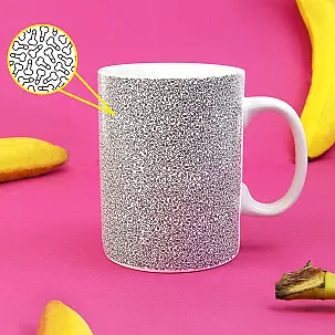 Taza divertida con micropenes