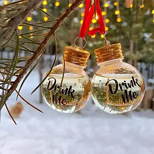 Bolas de Navidad para llenar con bebidas