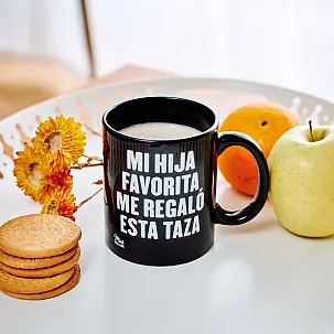 Taza con mensaje Mi hija favorita me regaló esta taza