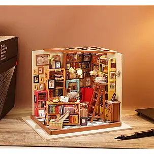 Maqueta de librería en miniatura para construir uno mismo