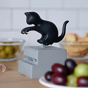 Dispensador de palillos con forma de gatito 