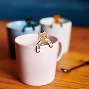 Cucharas de café con forma de gatitos