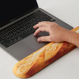 Reposamuñecas para teclado en forma de baguette