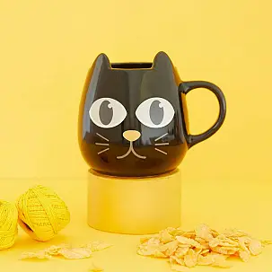 Taza en forma de gato termosensible