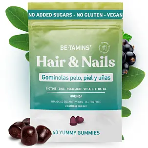 BE-TAMINS+ Hair & nails. Gominolas para un pelo y uñas fuertes