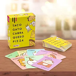 Taco Gato Cabra Queso Pizza, juego de cartas