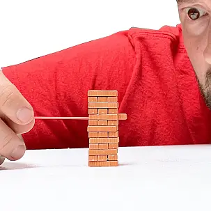 Jenga en miniatura