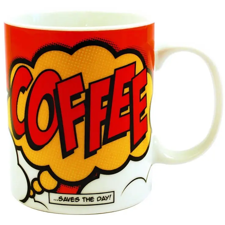 Una taza de café para amantes del pop art