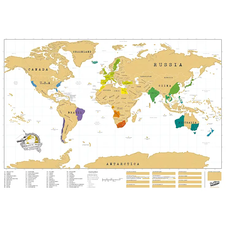 Rasca tu mapa con una moneda, como manda la tradición