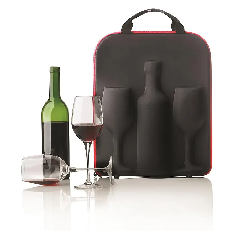 Un estuche para vino de diseño impecable