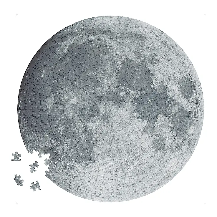 Un precioso puzzle circular de la Luna