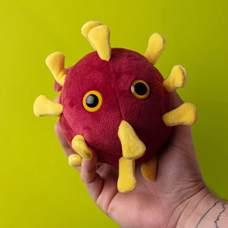 El peluche del coronavirus de Giant Microbes