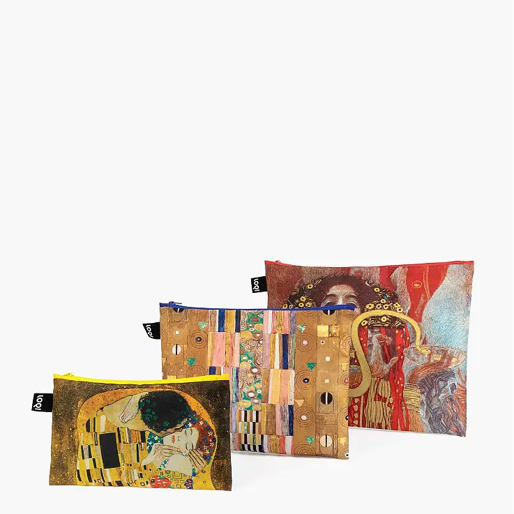 Set de tres bolsitas con obras de Gustav Klimt