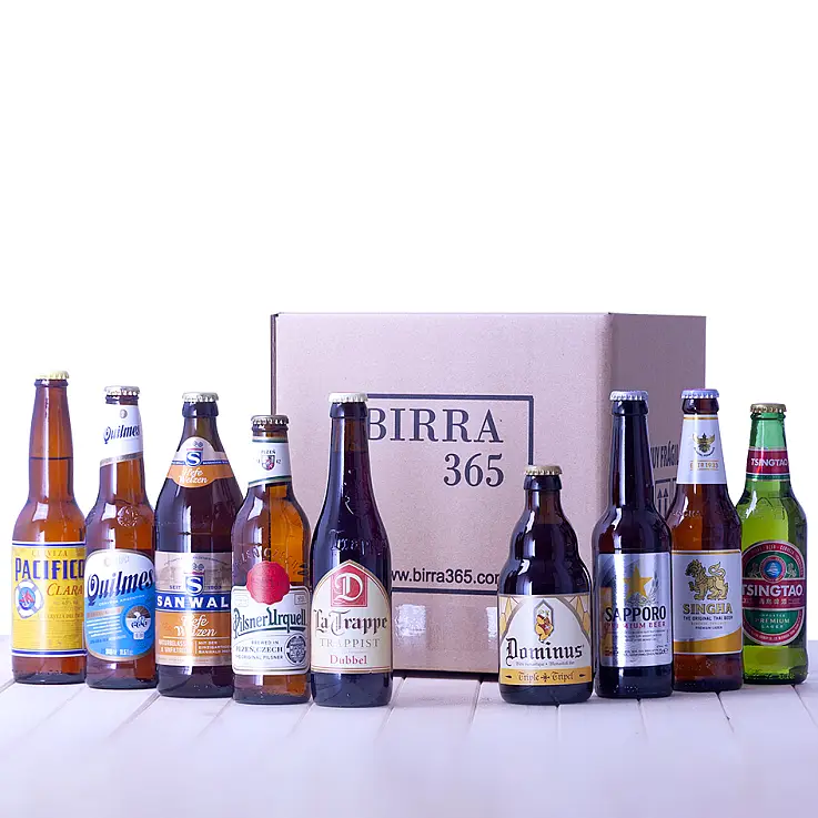 Un pack con nueve cervezas del mundo