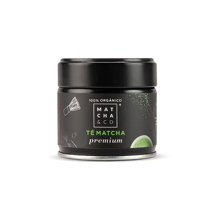 Tarro de 30 g de té matcha ecológico premium