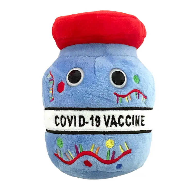 Pfizer, Moderna, Janssen o Astra Zéneca...  este peluche representa a todas