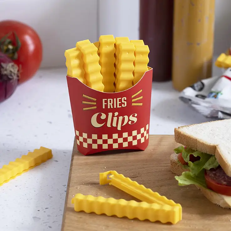 Pinzas cierra bolsas con forma de patatas fritas