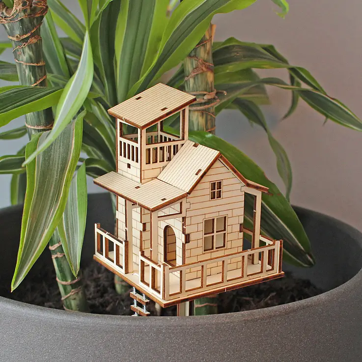 Casita del árbol de decoración para macetas