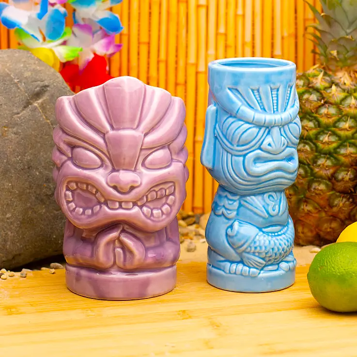 Dos vasos tiki muy originales