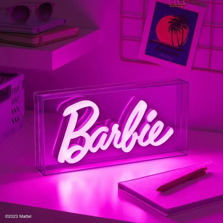 Lámpara de neón de Barbie