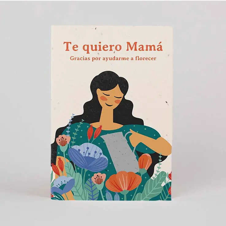 Tarjeta plantable Te quiero Mamá