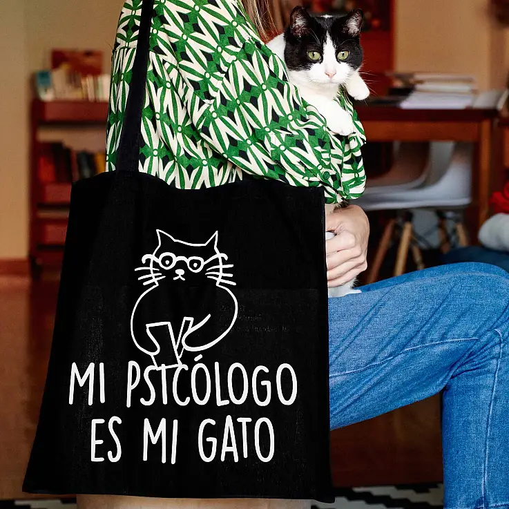 Una tote bag para locos de los gatos