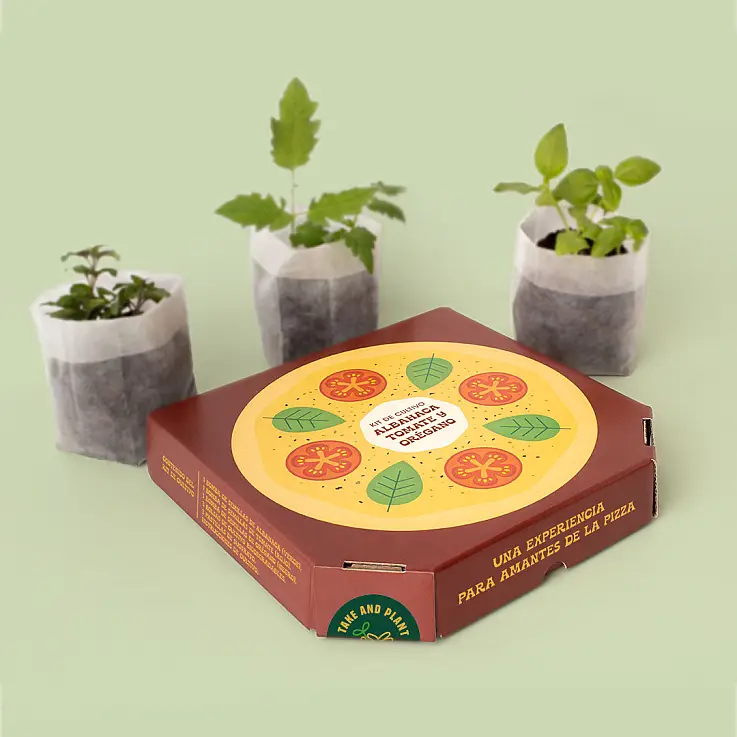 Kit de cultivo Pizza lovers: albahaca, tomate y orégano