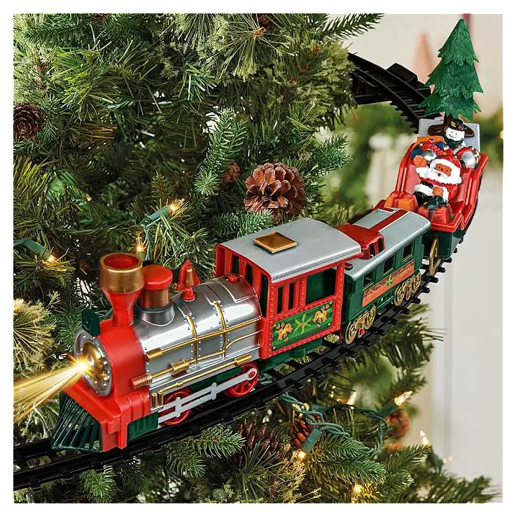 Tren para el árbol de Navidad con luces y sonido