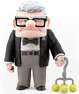 Action figure based on Carl, the grandpa from UP! 